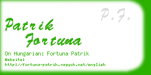 patrik fortuna business card